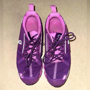 Purple Oncloud running shoes
